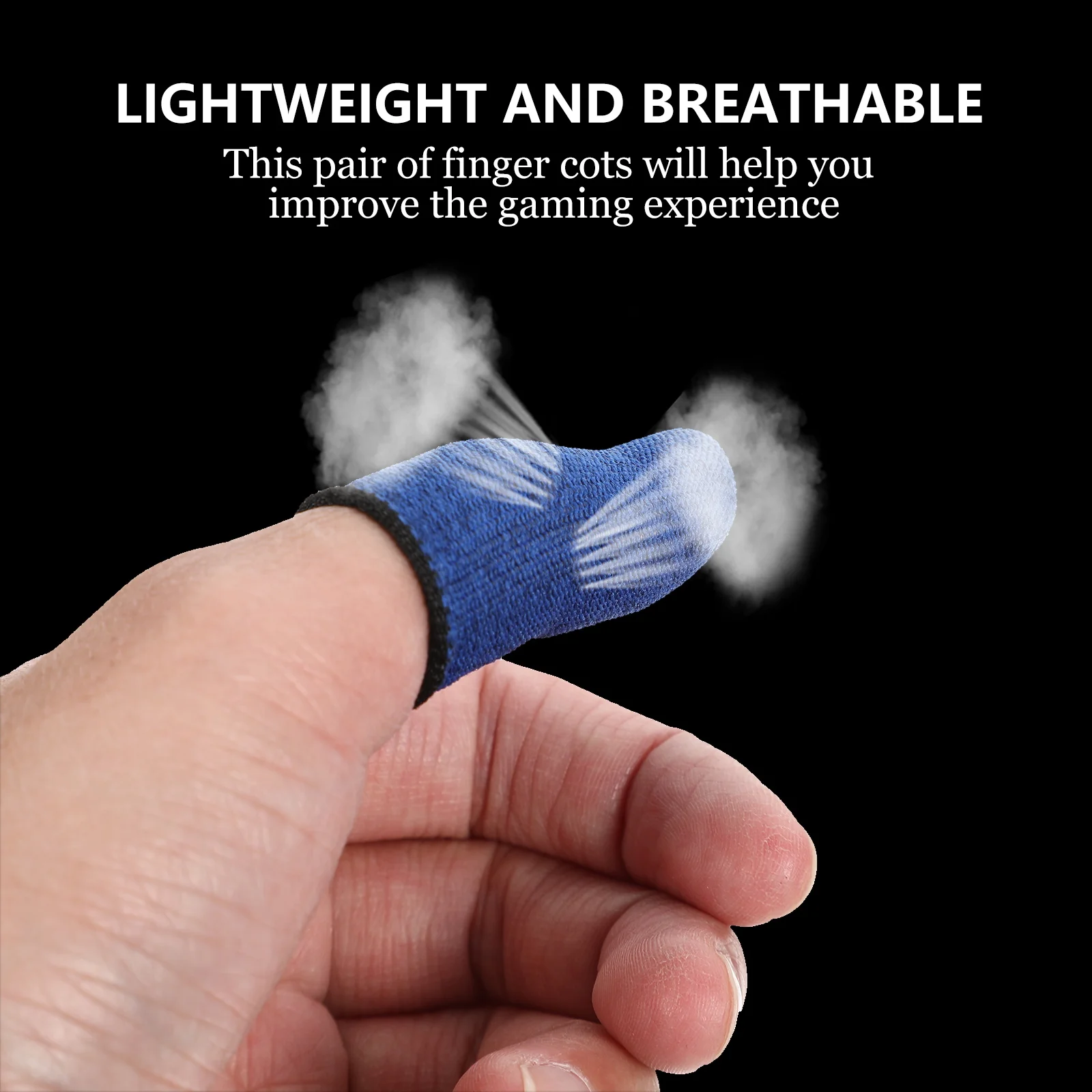 

12pcs Gaming Finger Cot Cover Thumb Sleeve Touchscreen Phone Controller Anti Sweat Durable Practical Fits Any Size Comfortable