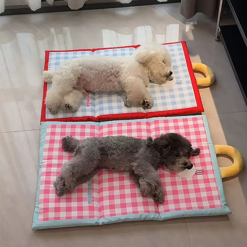 Dog Cooling Mat Plaid Large Summer Pet Cold Bed for Small Big Dogs Cat Durable Blanket Sofa Cat Ice Pad Blanket Pet Supplier 2