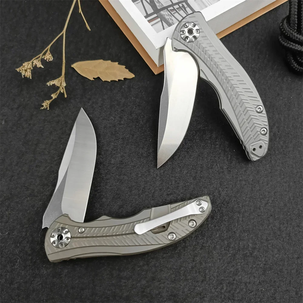 

RJ Martin 0609 Flipper Assisted Folding Knife TC4 Titanium Alloy Blade Manual Outdoor Self Defense Camping Survival Pocket EDC