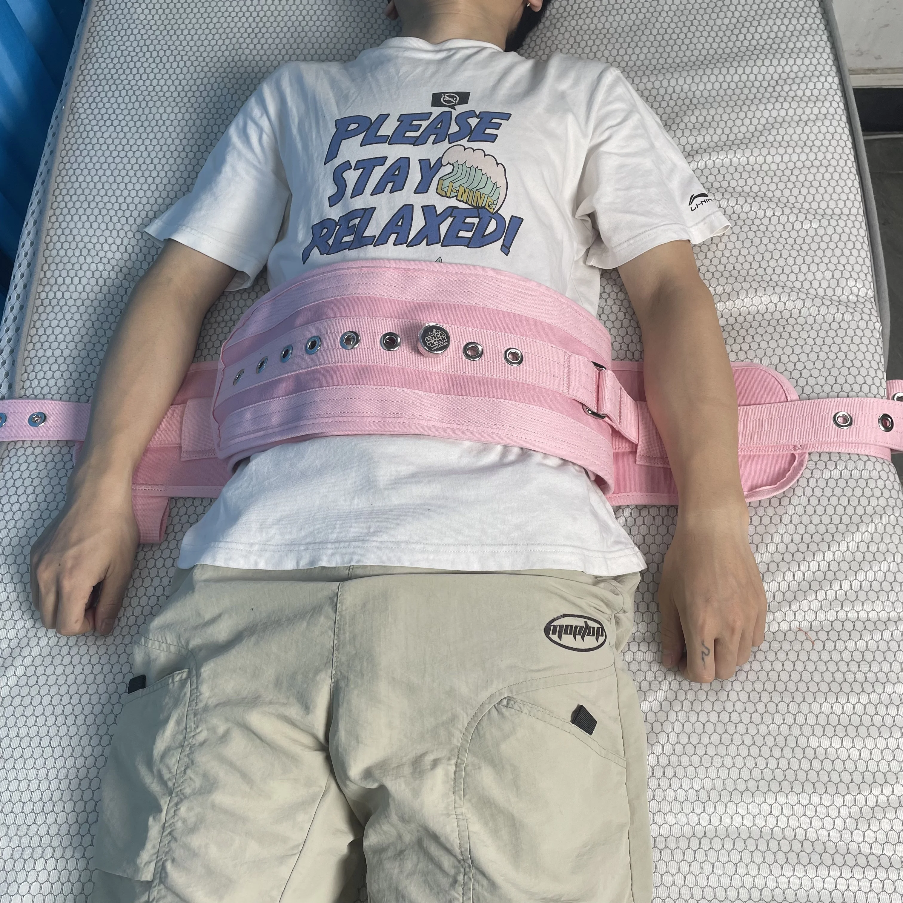 Pink Waist Restraint Belt Abdomial Neurology Medical Tools Belly Constraining Belt Fall Prevention Hospital Patient Protection