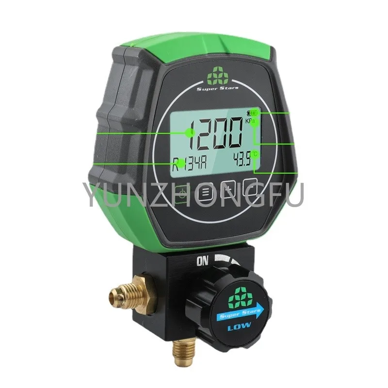 DSZH ST-B168DL Electronic Fluoride Gauge with Digital Display for Refrigeration and Vacuum Pressure Testing