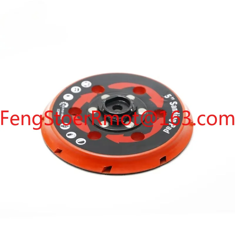 North Wolf 5-inch Hook-and-Loop PU Red Double-Sided Pad Sanding Pad for Automotive Beauty