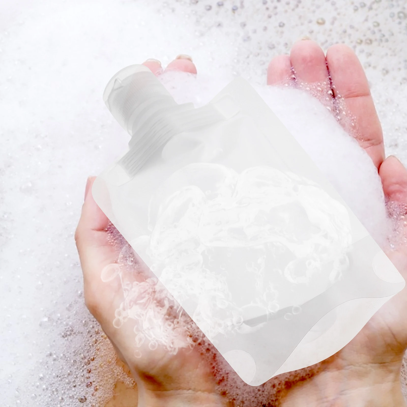 

20pcs Travel Lotion Squeeze Pouches Empty Shampoo Bags Toiletries Containers Portable Storage Practical Design Lightweight