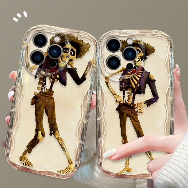 Disney Coco Cover For Apple iPhone 15 14 13 12 11 Pro X XR XS Max Plus 8 7 Plus SE Wave Oil Phone Case image 3