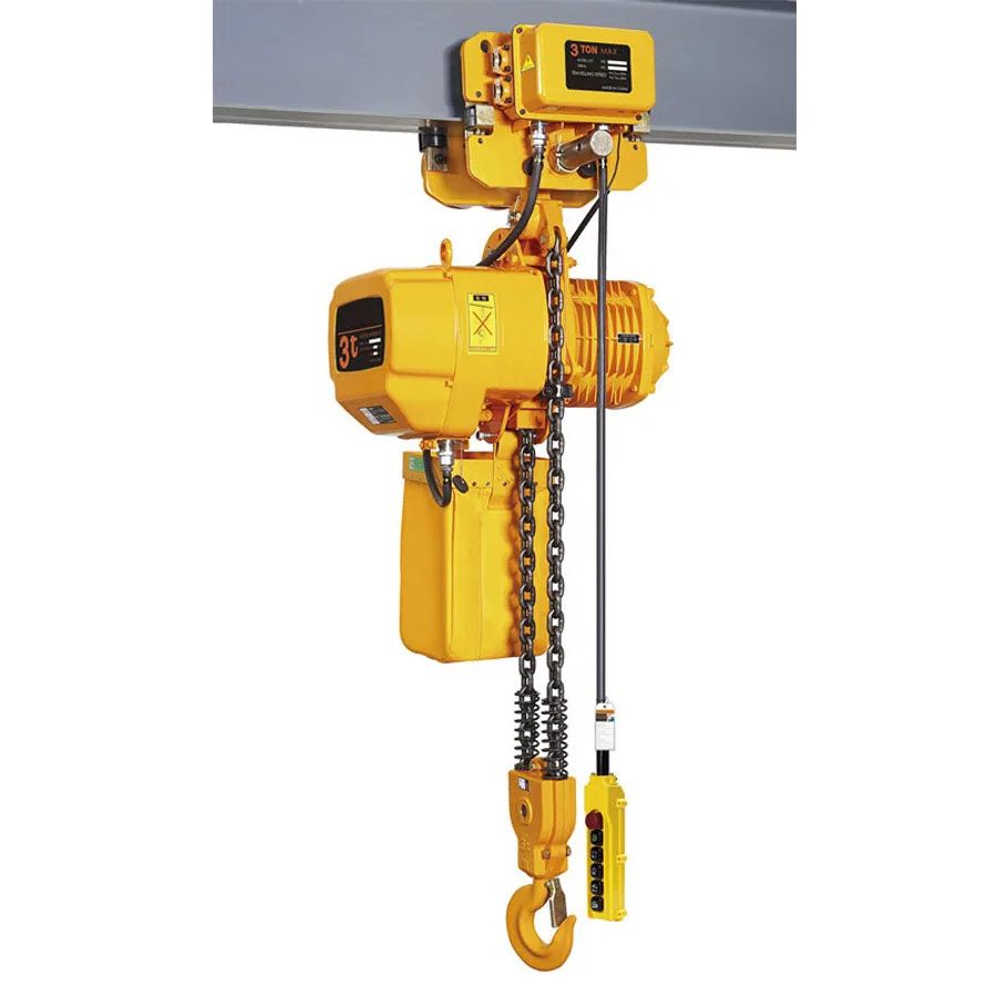 3 Ton Double Speed 3 Phase Electric Chain Hoist With Manual Trolley Chain Machine For Lifting Engines