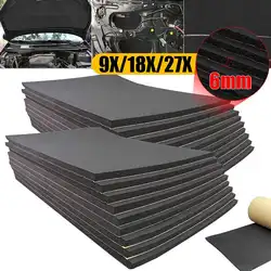 9/18/27PCS 30x50cm 6mm Car Sound Proofing Deadening Car Truck Anti-noise Sound Insulation Cotton Heat Closed Cell Foam