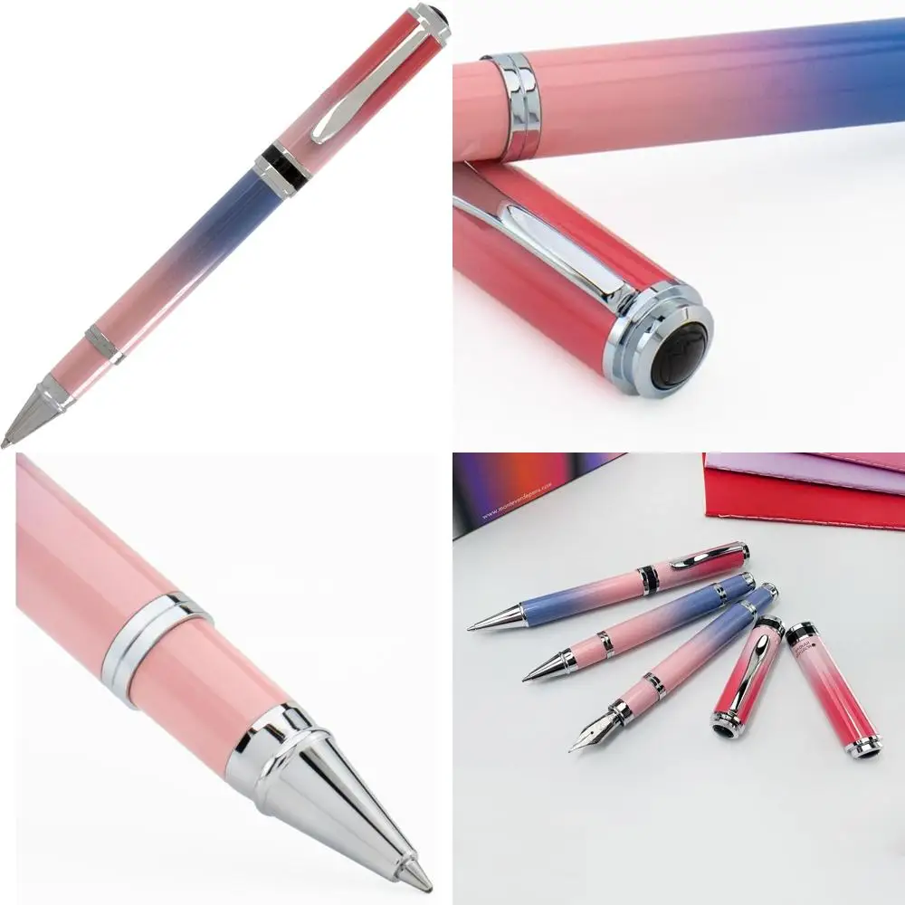 

Luxury Refillable Ombre Rollerball Pen - Violet to Pink Magenta Gradient, Gift Box Included