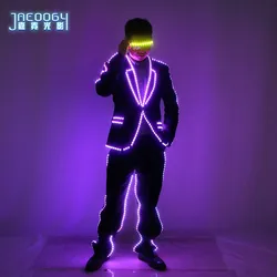 LED Luminous Clothing Evening Dance Colorful Glasses Stage DJ Atmosphere Set Halloween Fluorescent Clothing