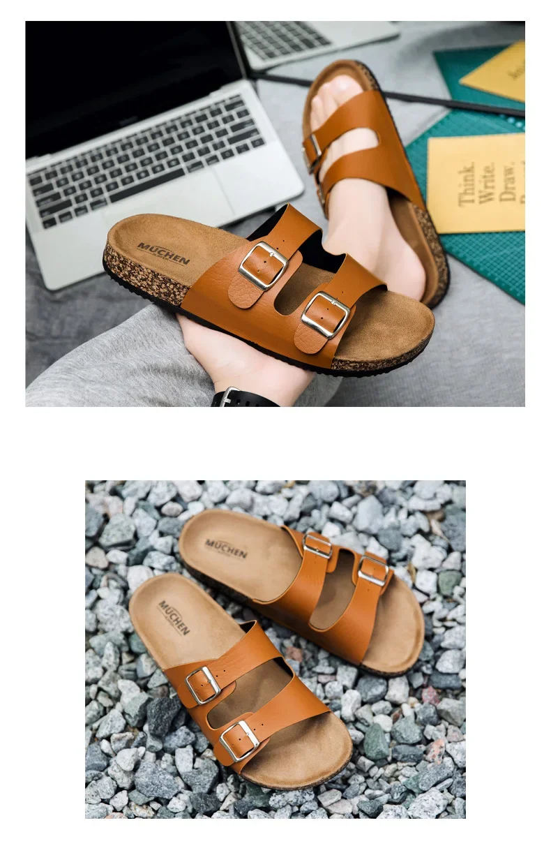 Neue klassische Kork-Flip-Flops für Herren und Damen – grenzüberschreitender Außenhandel, Partner-Outdoor-Slipper – Detail 14