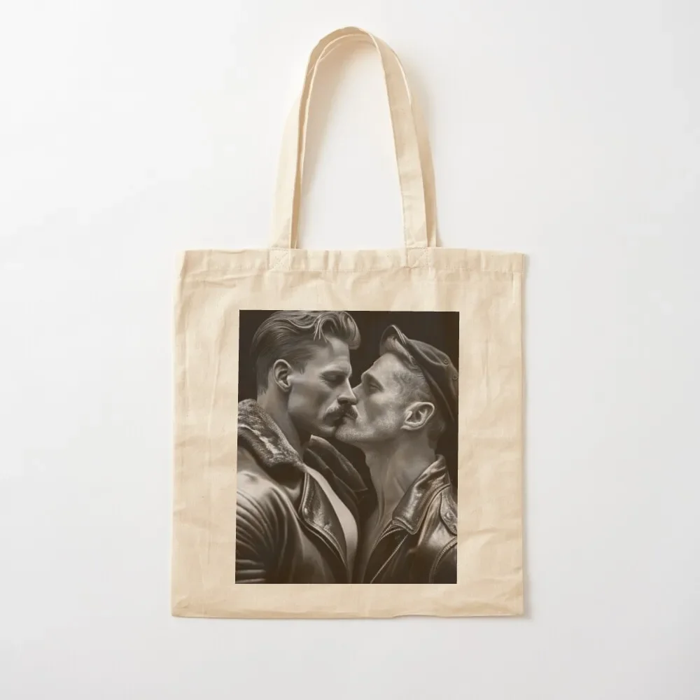 

Men kissing Tom From Finland Tote Bag cute tote bag shopper bags woman shopping bag shopper women canvas