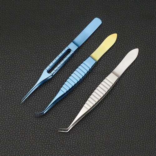 Imagen 1 del producto Pinzas de extracción de separación de implante de folículo piloso de codo recto de aleación de titanio, herramienta implantada en pinzas para el cabello