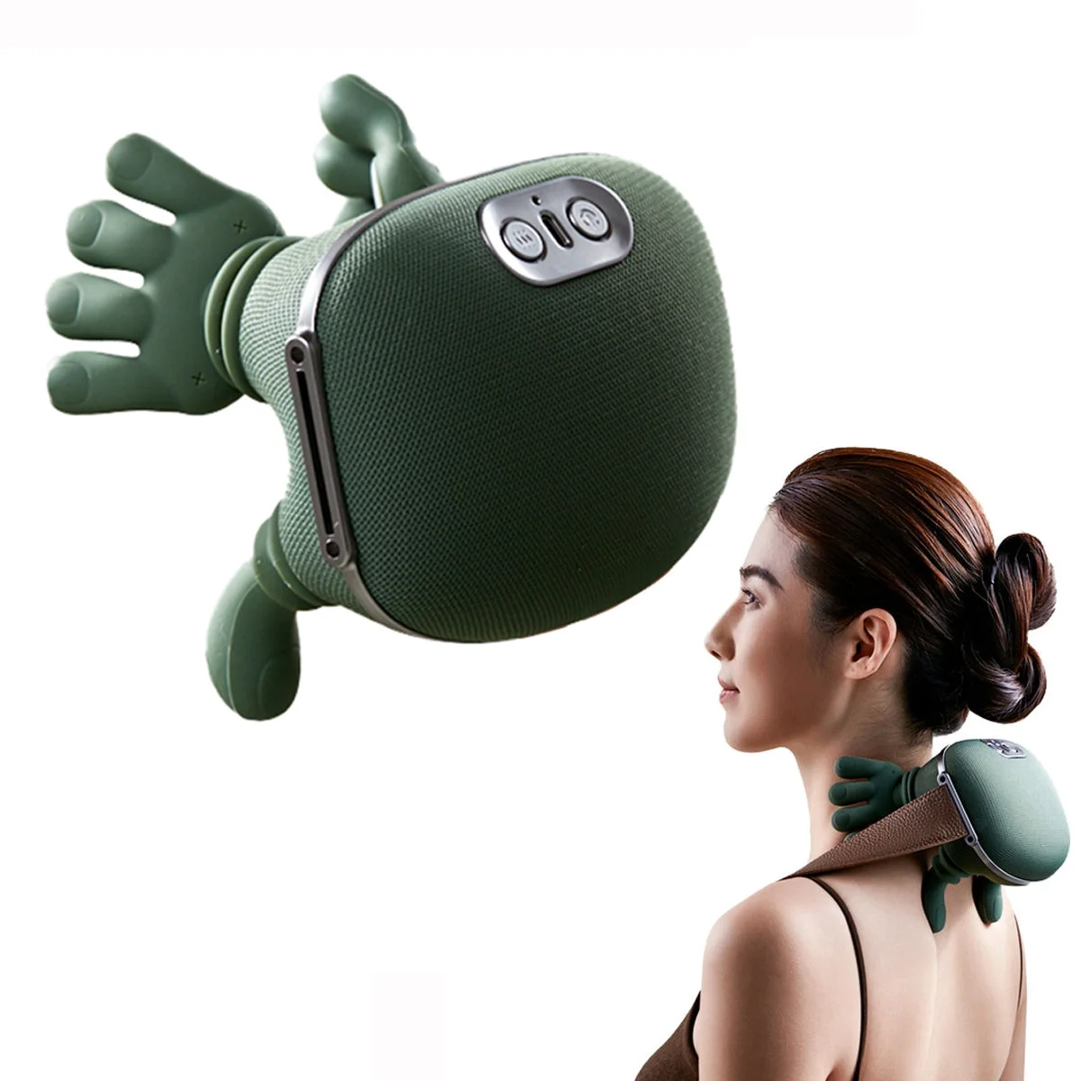

Neck Massager Finger Pressure Shiatsu Neck Back and Shoulder Massager Electric Kneading Neck Deep Massage Muscle Relax