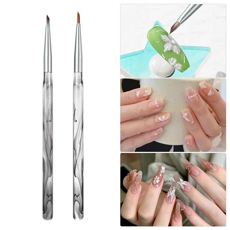 Triangular Nail Brush Nail Art Design Tip Painting Drawing Carving Dotting Pen FlatFan Liner Acrylic Gel UV Polish Manicure Tool