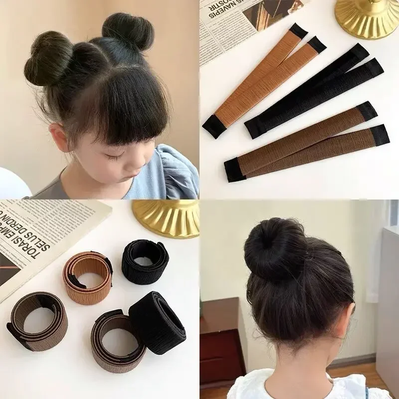 Lady Girl Hair Accessories Sweet French Dish Made Hair Band Ball Twist Magic DIY Tool Bun Maker Synthetic Donuts Bud Head Band