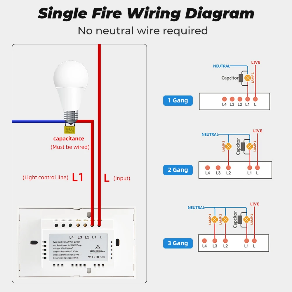 Tuya nám brazílie WIFI chytrý dotek spínač lehký ne neutrální drát 110V 220V 1/2/3 gangu zeď na pryč obrazovka panel pro alexa google domácí