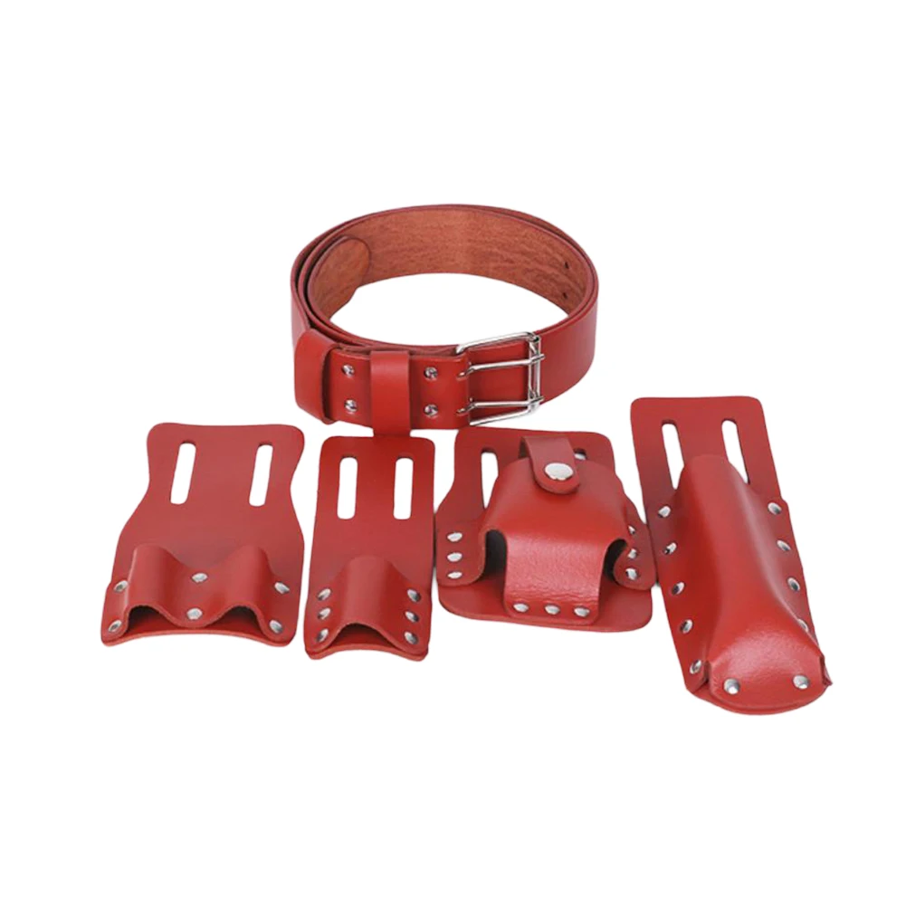5 In 1 Tool Pouch Leather Tool Belt DIY Activities Premium Leather Craftsmanship Ergonomic Tool Pouch Design For Tools