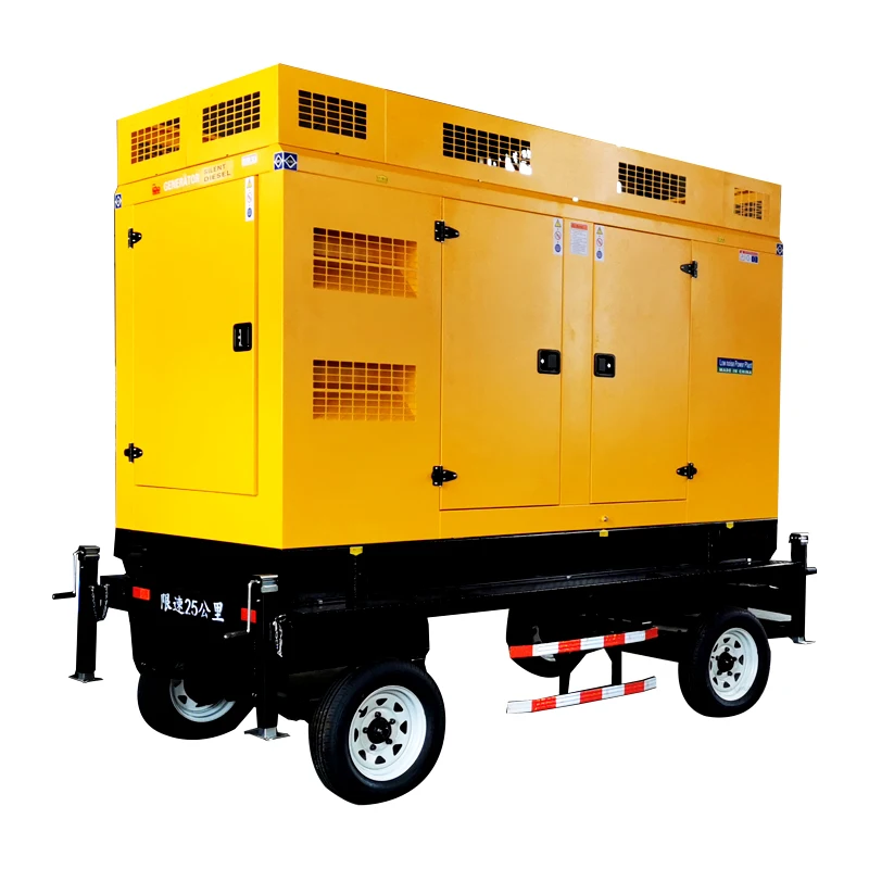 Trailer Soundproof Silent Type 64kw 80kva 50Hz Mobile AC Generator for Tractors