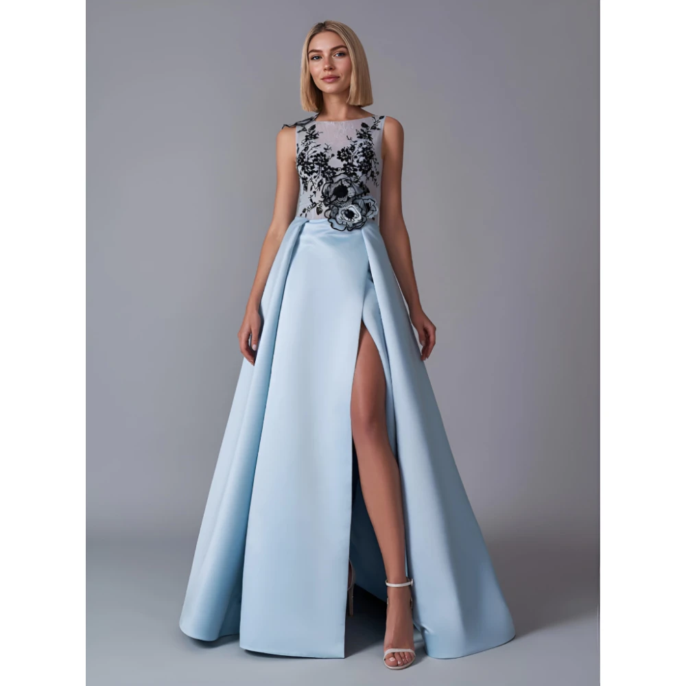 

ESBRIDE Happy Sharon Dresses 2025 New Evening A-Line Strapless Floral Floor-Length Sleeveless Prom Dress Women Party Dresses