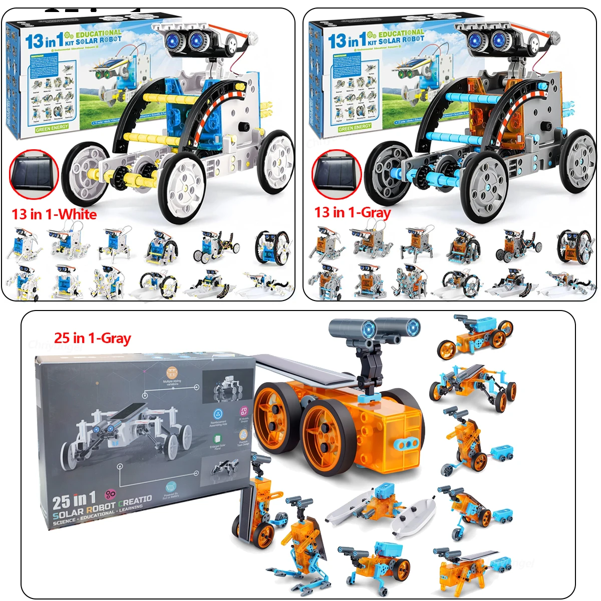 25 في 1 مجموعة الروبوت الشمسي لعب للأطفال الأولاد لعبة تعليمية لتقوم بها بنفسك أدوات تجربة العلوم الجذعية مجموعات الروبوتات الكهربائية الهدايا
