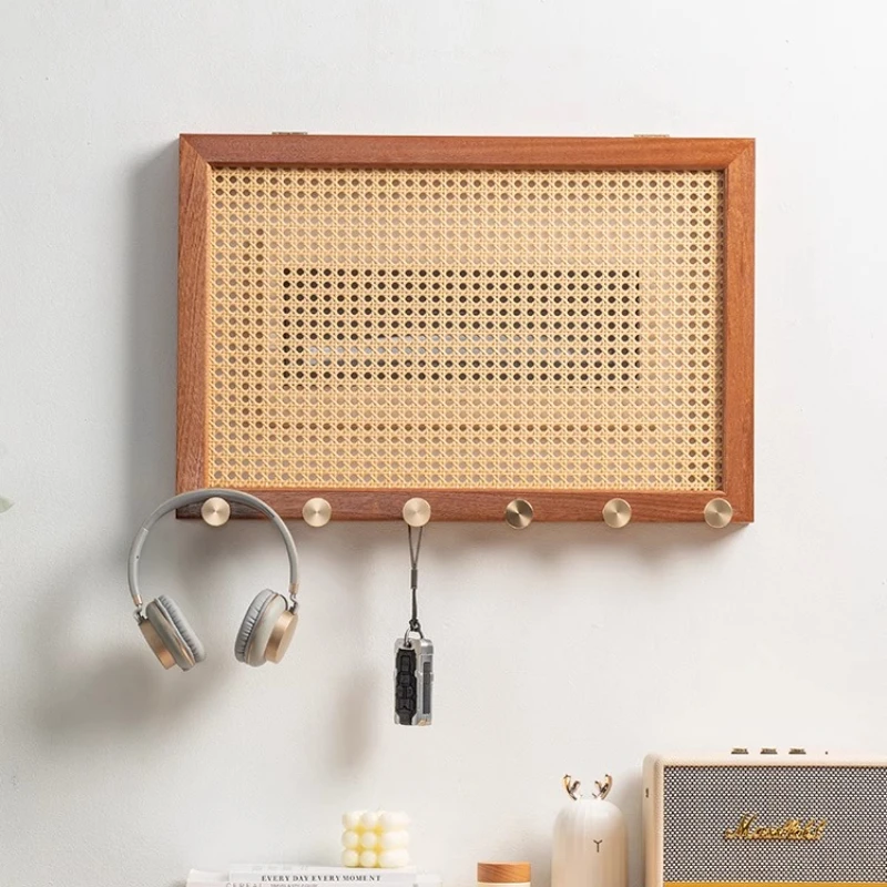 Holzgewebte Rattan-Abdeckung für elektrische Kasten, Wandmontage, Leistungsschaltergehäuse, Wohnzimmer-Wanddekoration, Eingangsbereich, Stromschrank