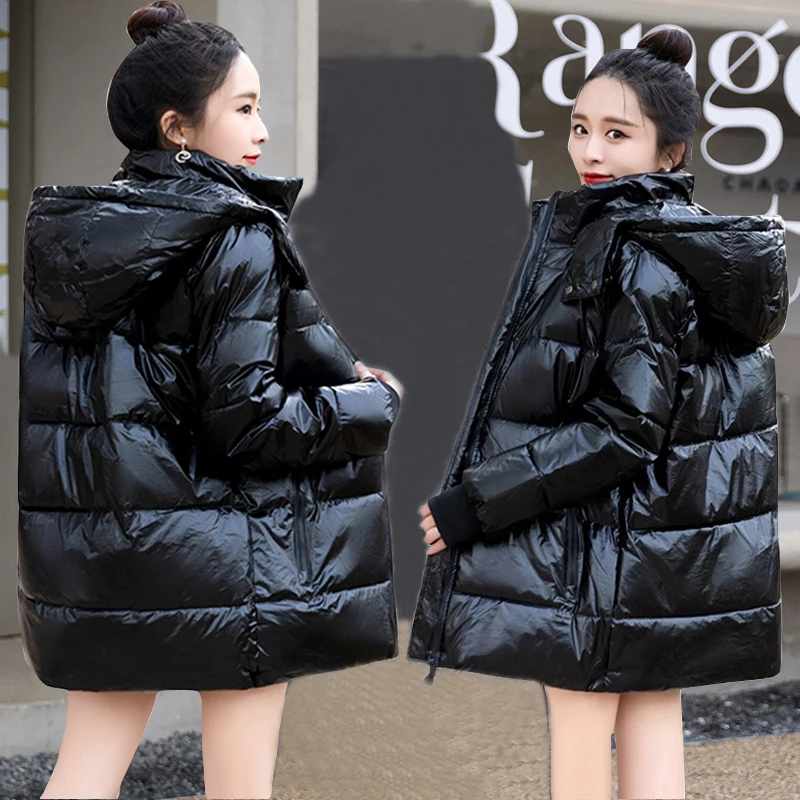 

Fashion Coats Waterproof Winter Jacket Women Parka New 2024 Hooded Female Coat Office Lady Warm Down Jacket Winter Coat Women