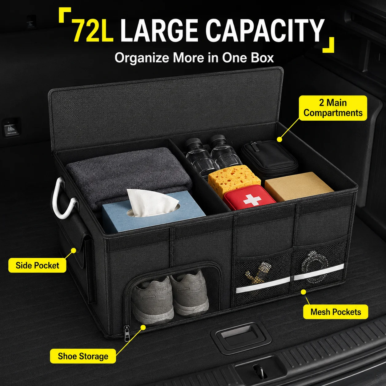 Portable Car Trunk Organizer 9 - đánh giá và giá Car Trunk Organizer Foldable Storage Box