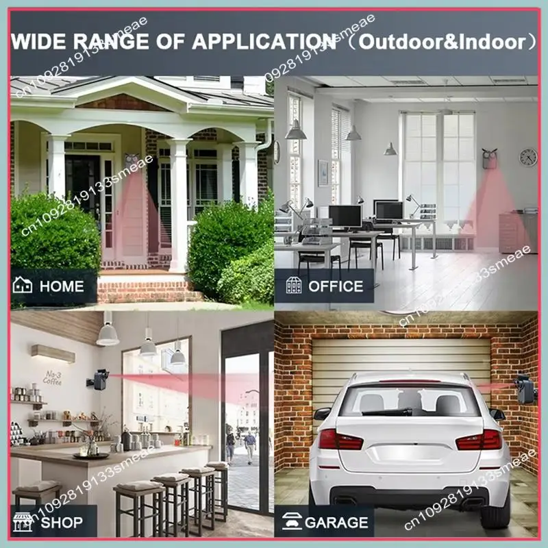 

N94R Беспроводная охранная сигнализация на подъездной дороге, охранная система гаража, безопасная система, уличный детектор движения, беспроводной инфракрасный дверной звонок, вилка европейского стандарта