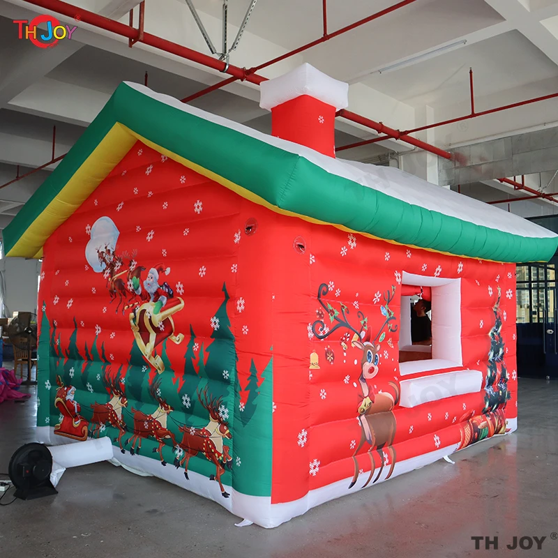 Grote Kerstman Opblaasbare Grotto Tent Outdoor Kerstversiering Ontwerp