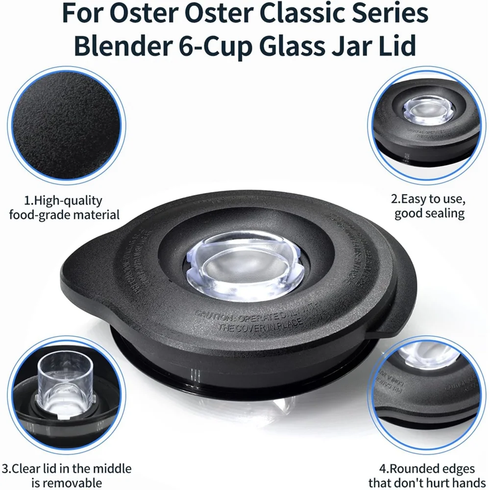 Blender Jar Lid Cover Cap for Oster Osterizer Classic Series Blender 6-Cup Glass Jar for Oster Pro 1200