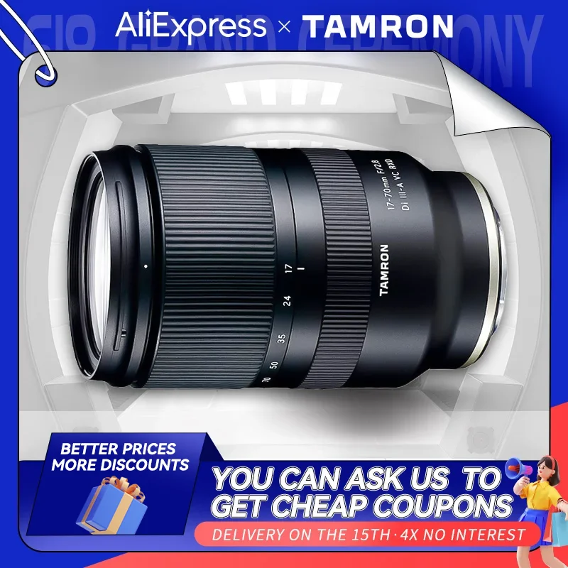 Tamron 17-70mm F2.8 APS-C Frame Large Aperture Wide Angle Zoom Autofocus Mirrorless Camera Lens For A6600 A6400 A7 III IV 17 70