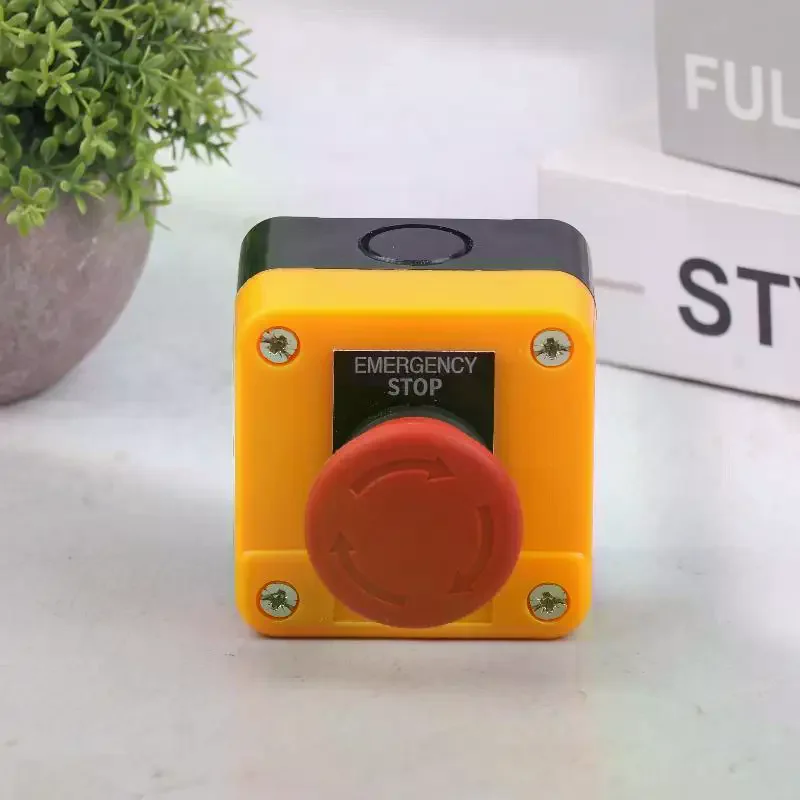 1NC E-stop Push Button Switch 10A Latching Button Switch CNC Exigent Stop Switch For Electrical Industrial Emergency Stop