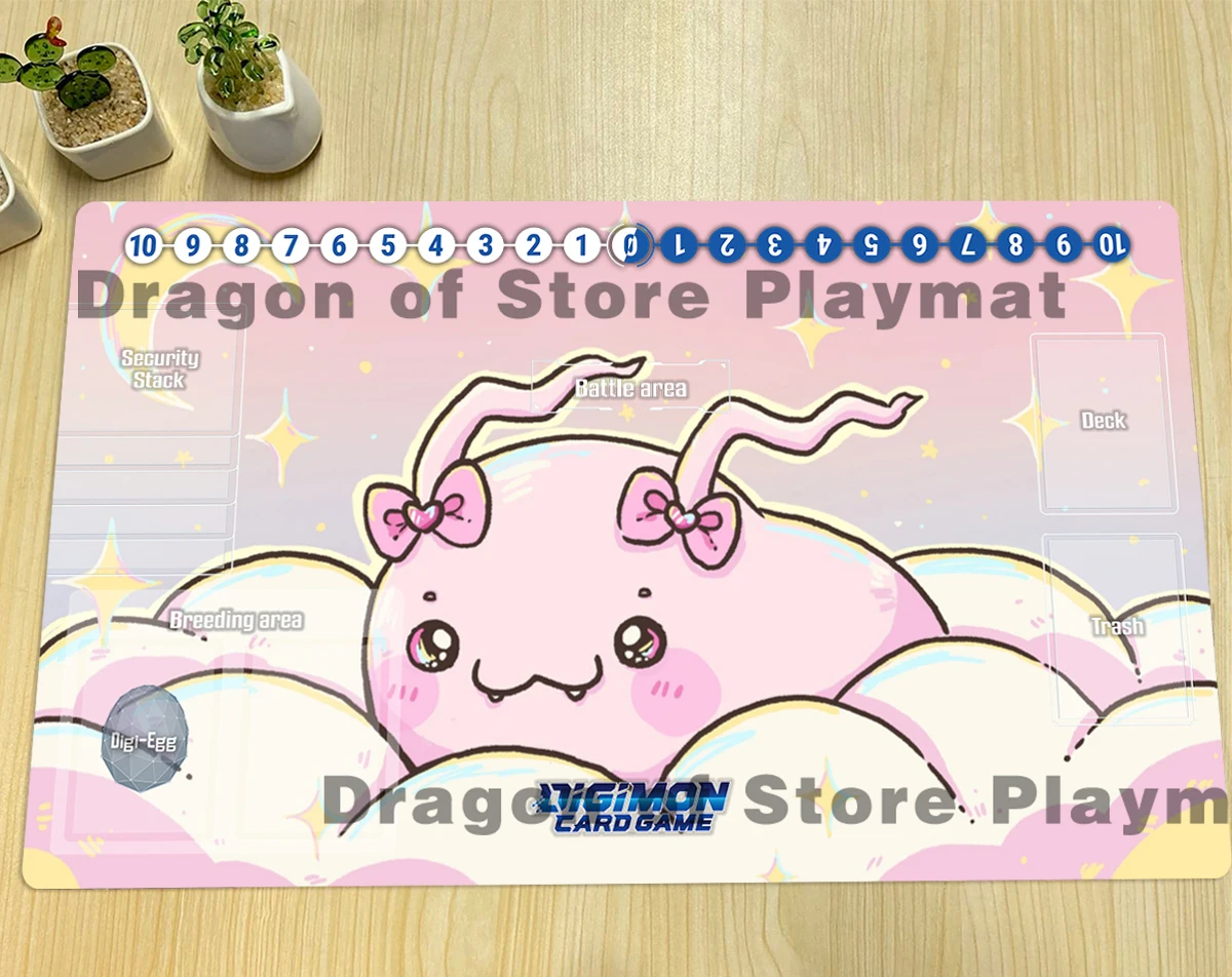 Digimon Playmat Tokomon Board Game Mat DTCG OCG CCG Mat Trading Card Game Mat Gaming Playmat Anti-slip Rubber Mouse Pad Free Bag