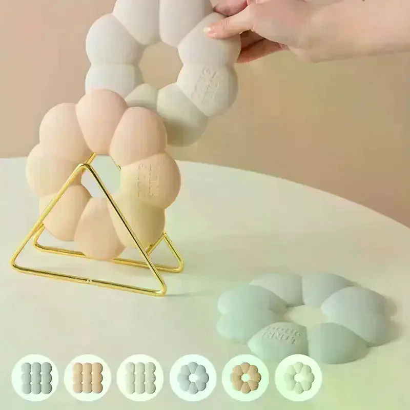 Multi-purpose Pot Mat Heat Resistant Coaster Donuts Shape Silicone Coaster Set Heat Insulation Mat For Dining Table For Hot