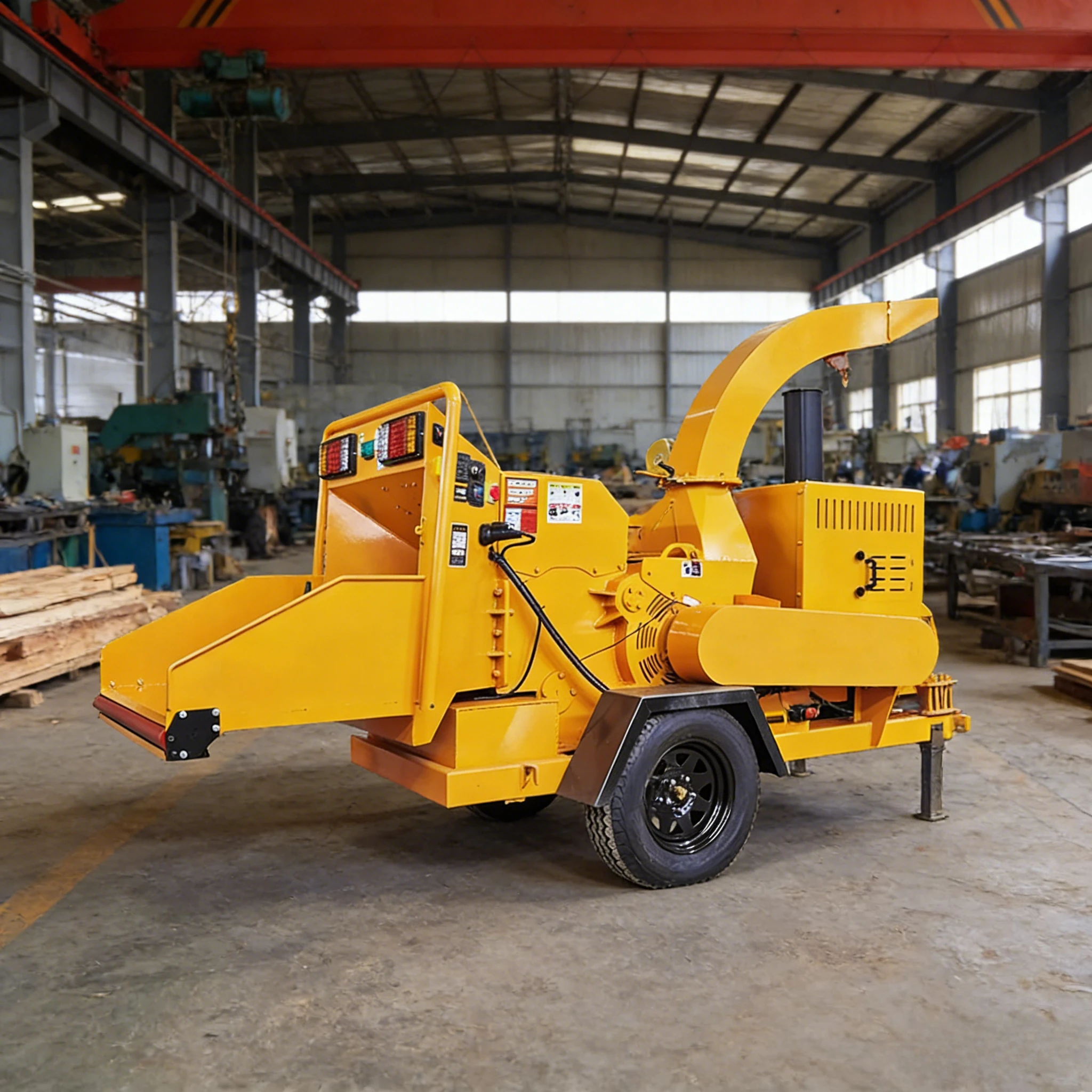 

High Mobility 3T/H Portable Wood Chipper Trailer Type Branch Grinder for Garden Farm Wood Waste Management System