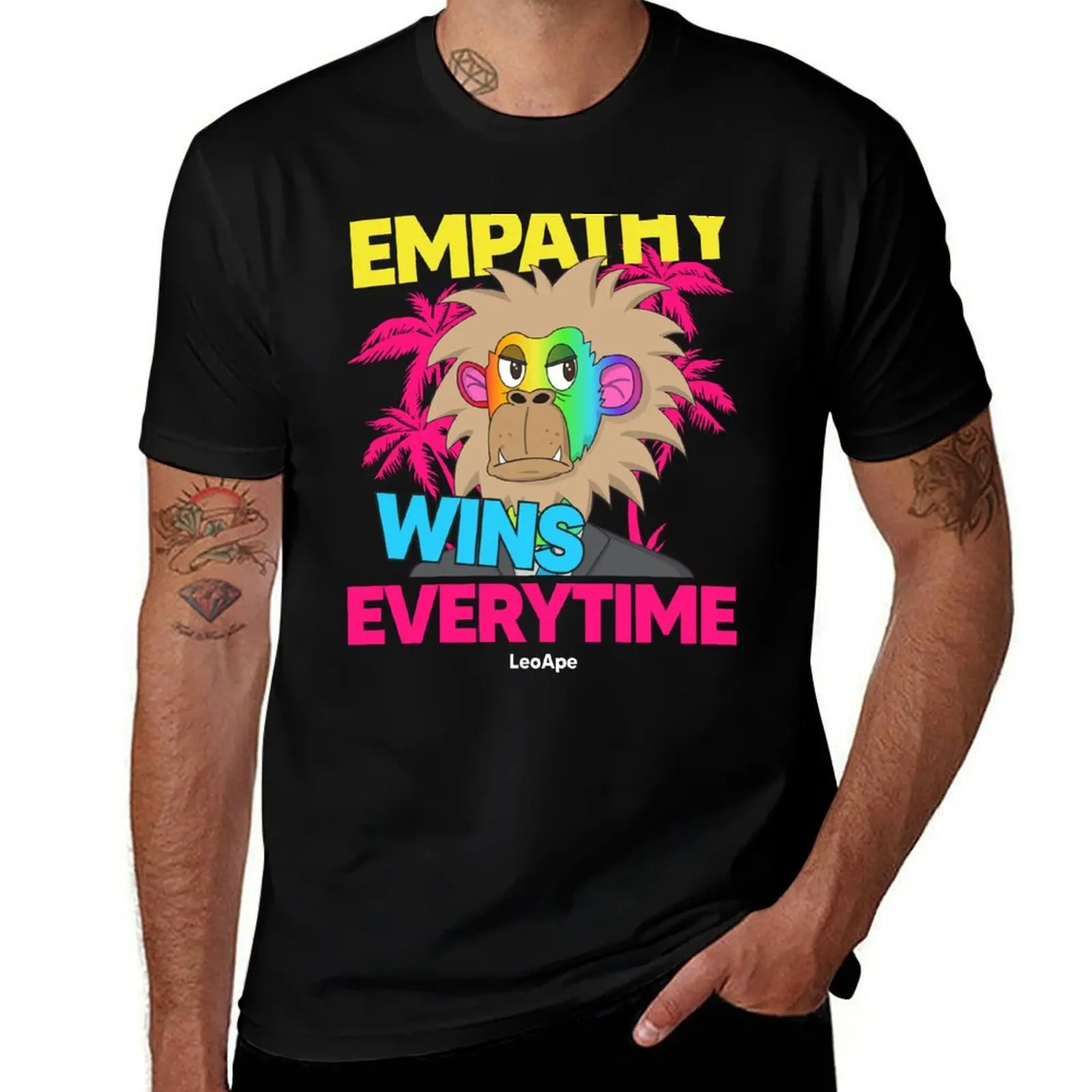 L'Empathie gagne à chaque fois T-shirt à motif imprimé simple