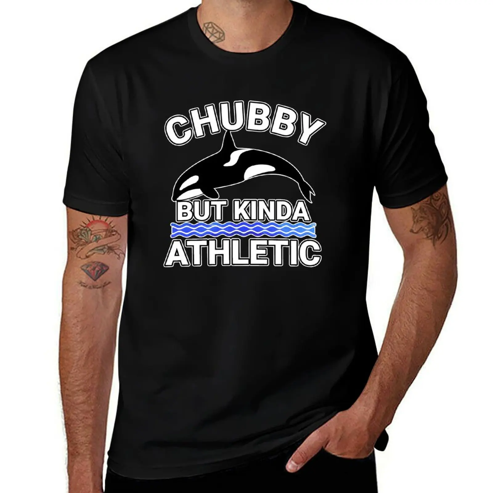 

Chubby But Kinda Athletic T-Shirt All Match Print Short Sleeve Top