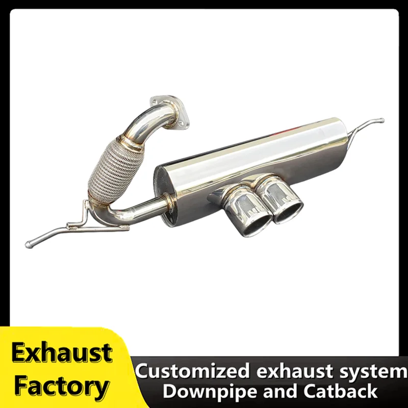 For Benz SMART W451 1.0T/1.0L 2009-2012 Stainless Steel  Racing Performance Exhaust System Cat Back Exhaust Pipe Muffler