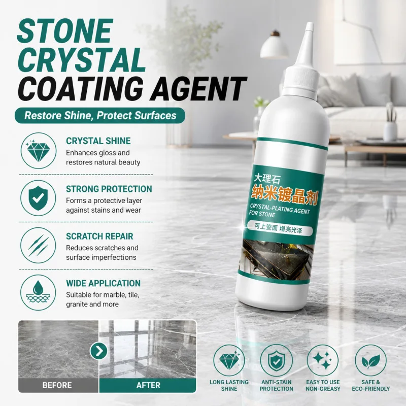Stone Nano Crystallizing Agent Marble Polishing Scratch Repair Restore Shine Anti Corrosion Protective Coating for Floor Tile