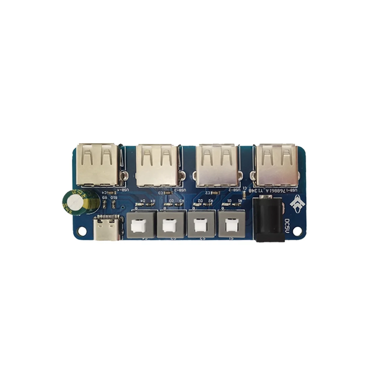 

Power Expansion Module Button Control Module 5V Power Supply 4 Way USB Power Distribution Board Power Supply Hub