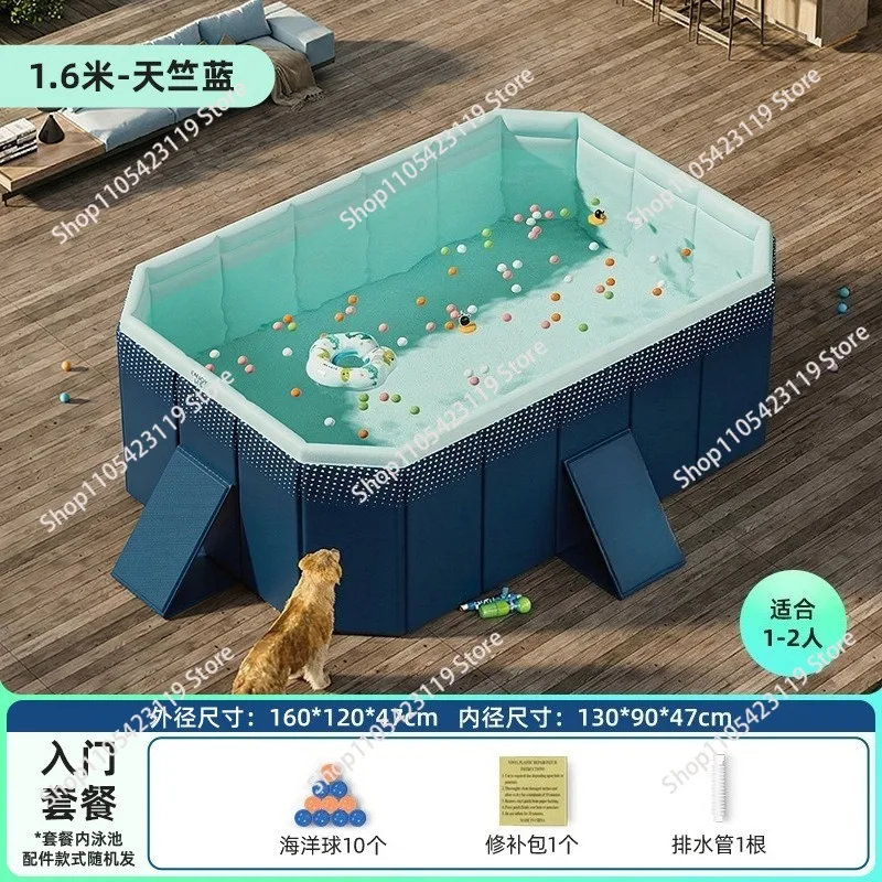 

Inflatable swimming pool Installation-free Open and ready-to-use bath pool Household outdoor large family pool