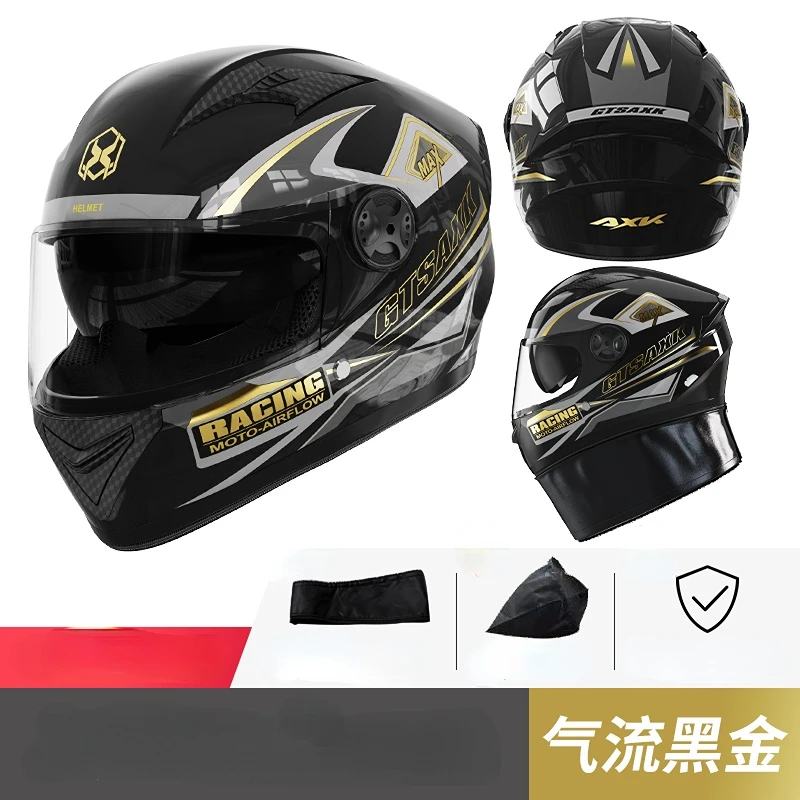 

Racing Helmets Unisex Racing Helmets axk577 Motorcycle Helmet Full Face Double Visor Sports helmet Motocross helmet