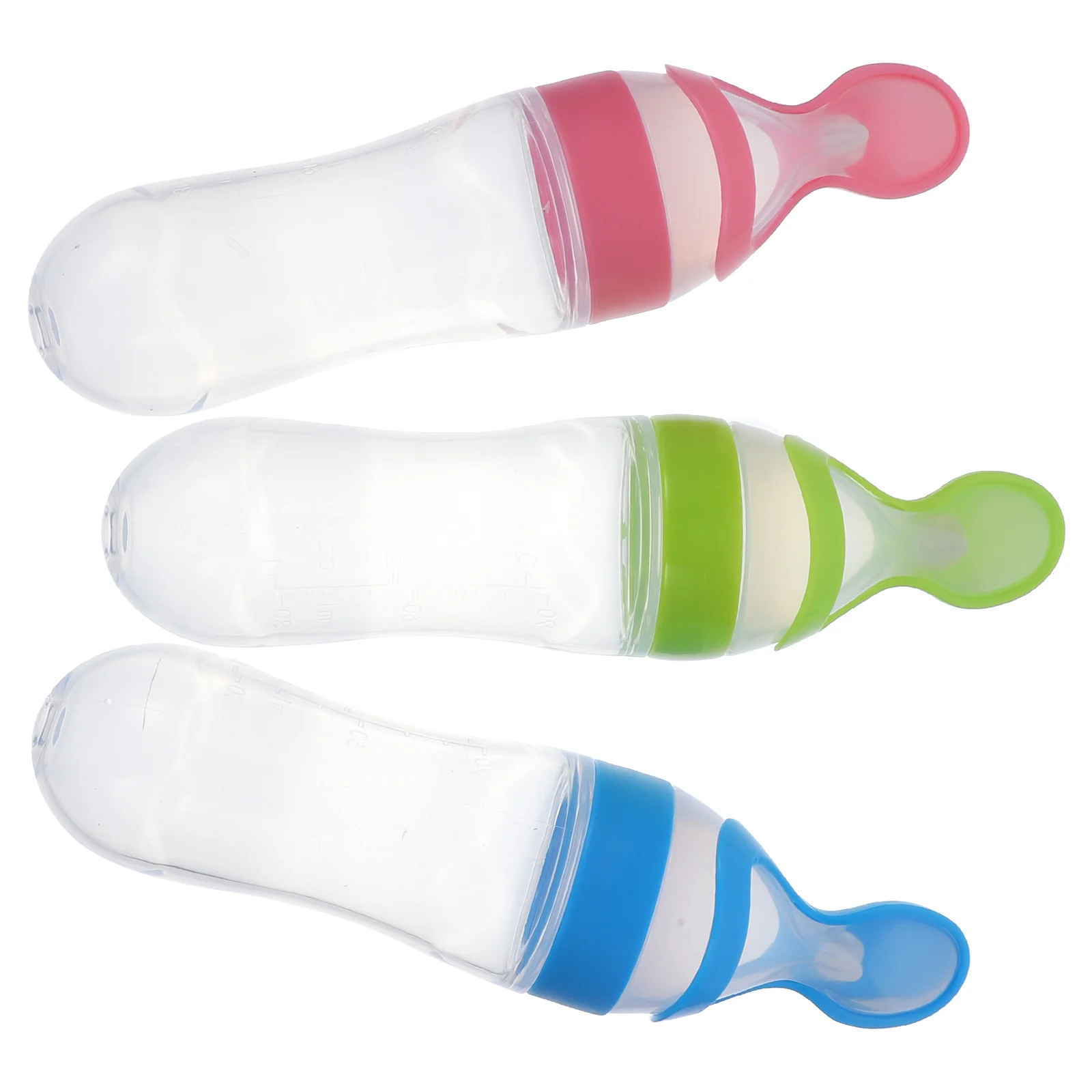 3Pcs Baby Squeezing Feeding Bottles Silicone Rice Paste Bottles Infant Cereal Food Supplement Feeder Safe Tableware Tools