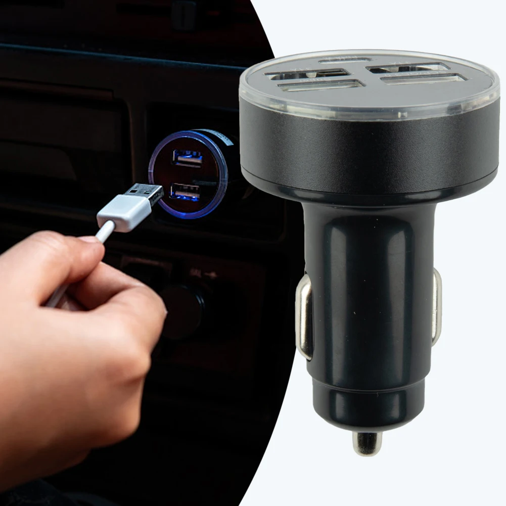 Standard 150W 5-in-1 Car Charger With Digital Display 5-port Voltage Car Charger  -to-five Multi-port Car Charger Multiple Pro