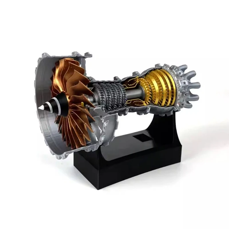 Creative turbofan engine model, aircraft engine model ornament toy can be started