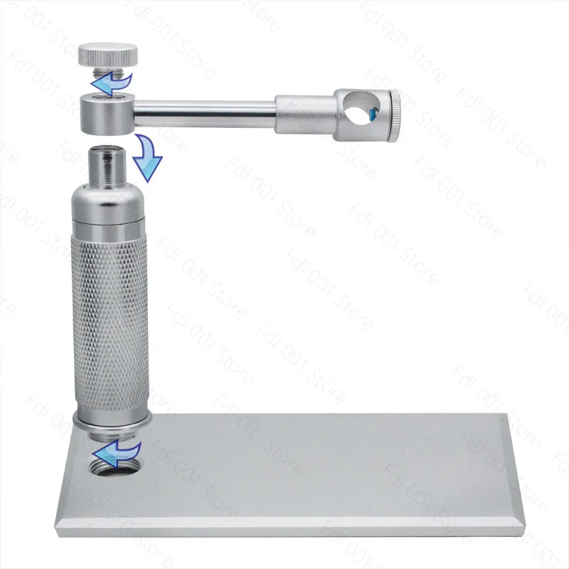 12mm Aluminum Alloy Microscope Stand 360 Degree Rotating Adjustable Height