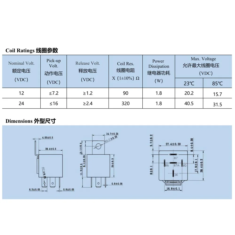 Auto Car Relay JD1914 12V 80A 5 Pin Transparent Type Switching Contact Form for Automobile Motorcycle Electronic Control Device