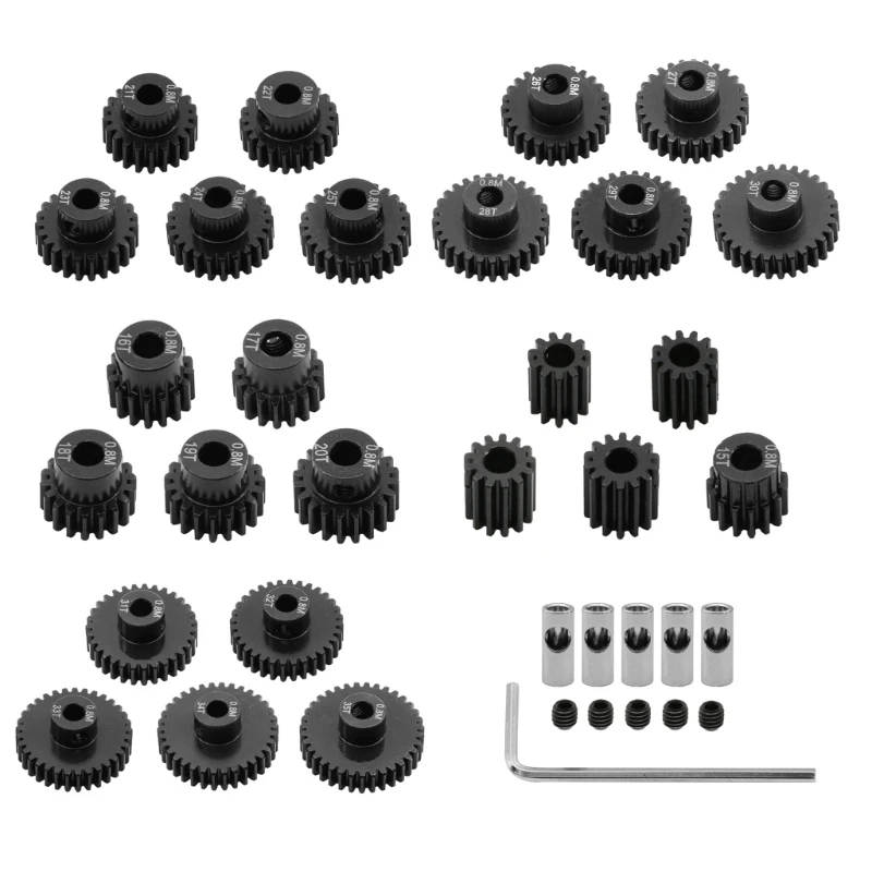 Heavy Duty Steel Gear Set for OffRoad Remote Control Vehicle Modding 11T 35T Short Course Climbing Models 11T to 35T