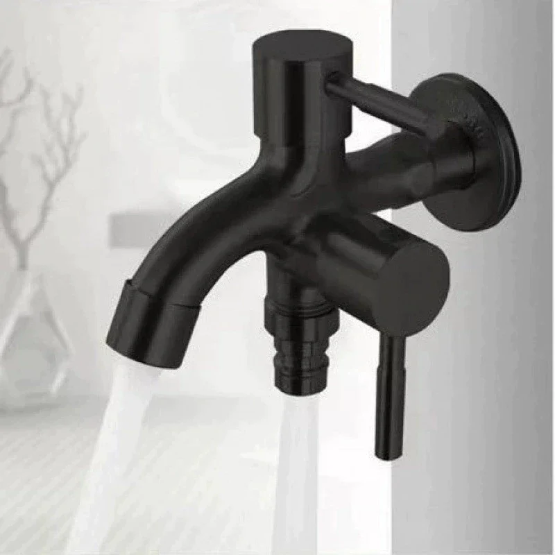 1/2" Double Outlet Faucet for Washing Machine Dual Control Water Tap One in Two out Bidet Faucet Bathroom Sink Fitting