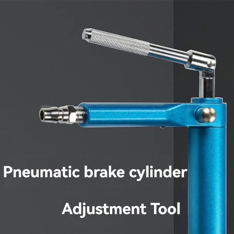 Brake pad replacement, disassembly, piston return, top return tool, pneumatic disc brake cylinder adjustment tool