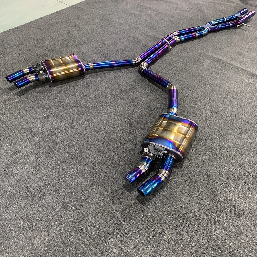 High Quality OEM Titanium Exhaust for A8 3t Tuning Catback Exhaust System Active Sound Exhaust Muffler